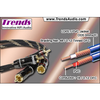 TRENDS AUDIO CQ-121 Audiophile audio cables 0.47m pair