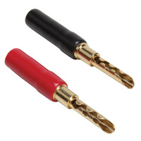Gold plated banana plugs (2 pairs red & black)