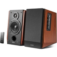 R1700BT active bookshelf speakers Woodgrain