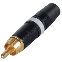 NYS373 RCA plugs (white & red striped pair)