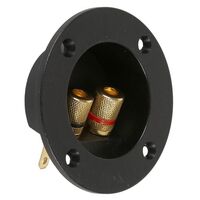 Gold plated banana/screw terminals on mounting plate