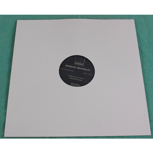 White glossy cardboard LP jackets with hole (10) - DECIBEL