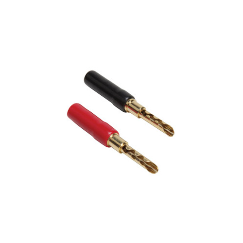 Gold plated banana plugs (2 pairs red & black)