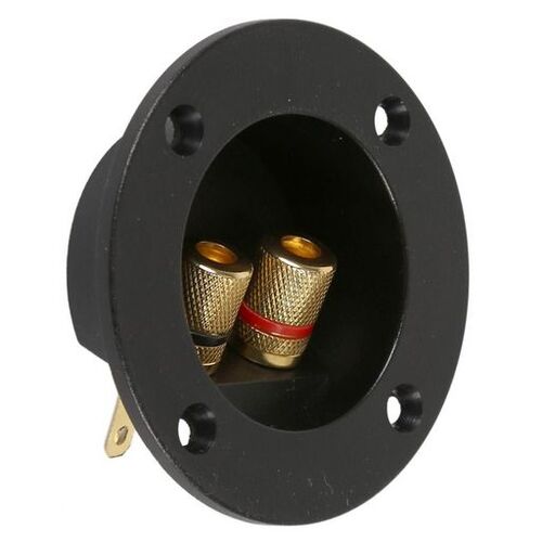 Gold plated banana/screw terminals on mounting plate
